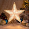 Christmas Tree Topper Star, 8.7 Inch Warm White Light with 30 LED Lights Great for Xmas Tree Home Decor, Holiday, New Year, Battery Powered