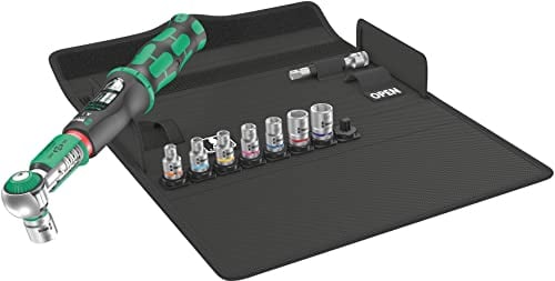 Wera 05075831001 Safe-Torque A 1 Imperial Set, Drehmomentschlüssel-Satz, 1-4'' Vierkant, 2-12 Nm, 10-teilig, Schwarz-grün