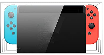 Housse de Protection pour NS Switch/Switch OLED, Boîte d'Affichage Acrylique Claire et Imperméable à la Poussière pour Console de Jeu Switch