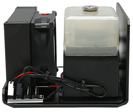 PC Water Cooling Pump, CPU Water Pump, Single Fan D Port 4pin Interface 450L per Hour Computer Cooling Radiators for Homes Office