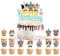 Decorazione per cupcake a forma di gatto, per compleanno, 17 pezzi, decorazione per torta di gatto, compleanno, decorazione per torta per bambini, accessori per feste di compleanno