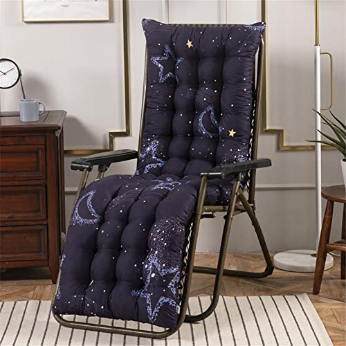 Morbuy Deckchair Auflagen für Gartenliegen, Sonnenliege Kissen Tragbare Garten Innenhof Gepolstertes Bett Relax-Liegestuhl Sitzauflage für Deckchair, Innen, Außen (48x120cm,Stern Blau)