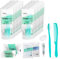 Reisezahnpasta und Bürste, Zahnbürste und Zahnpasta Set, einzeln verpackt, mit Zahnbürste, Zahnpasta, Kamm, Shampoo, Duschgel, Duschhaube und Seife, geeignet für Hotels, Reisen (12 Sets)