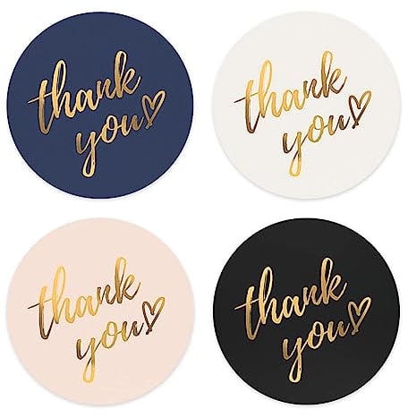 Danke Aufkleber 1120 Stk Thank You Sticker Danke Etiketten Aufkleber Dankeschön 2.5cm Rund für Geschenktüten Umschlag Verpackung