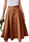 JayscreateEU Damen Rock Midirock Rock Lang Hohe Taille Rock Knielang A Linie Damen Mit Taschen Sommer Rock Mit Falten Maxirock Herbst Rock mit Fransen,Braun,XL