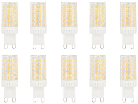 HUAMu 7W G9 LED Lampe, 700 Lumen, warmweiß 3000K, Ersatz 70W Halogenlampe, Kein Flackern, 360°Abstrahlwinkel, nicht dimmbar, 10er Pack, 18x55mm
