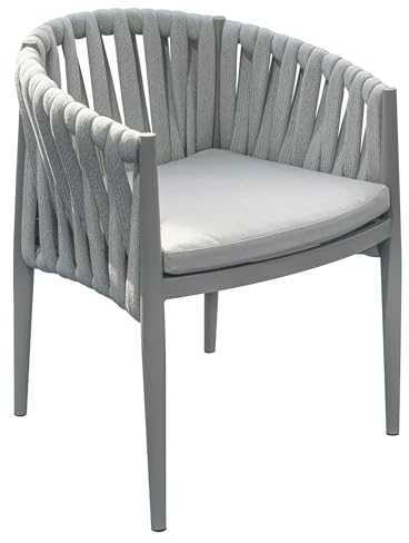 OUTLIV. Gartensessel Lena, UV-beständig und wasserabweisend, Rückenlehne aus hochwertigem Rope, hohe Belastbarkeit: 160 kg, 63x62x77 cm, Beige