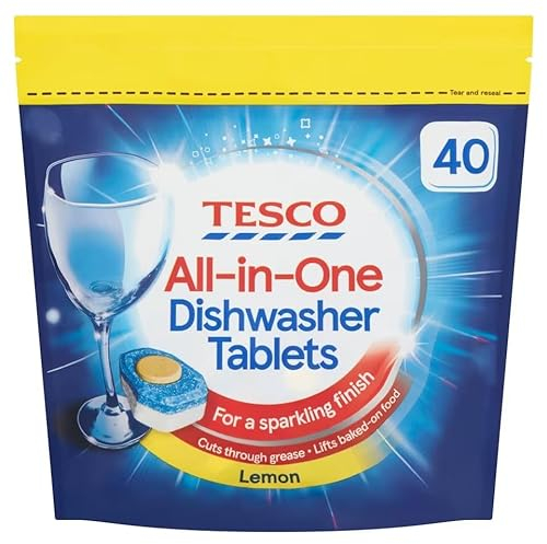All-In-One Dishwasher Tablets 40S Lemon 680G-Premium product-For a sparkling finish-Cuts through grease -Lifts baked on food