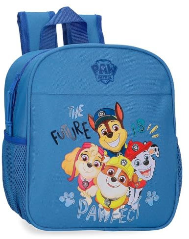 Joumma Paw Patrol Paw Patrol The Playful Outdoors Vorschulrucksack, anpassbar an Trolley, Blau, 21 x 25 x 10 cm, Polyester, 5,25 l, blau, Talla única, Vorschulrucksack, anpassbar an Trolley