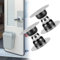2 Stück Magnetischer Türhalter für Wohnwagen, RV Türstopper, Edelstahl Türfeststeller Türschnäpper mit Starkem Kleber und Schrauben für Wohnmobil, Anhänger, Bootsfächer, Wohnmobile Zubehör (Schwarz)