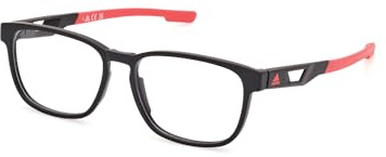 adidas Brille mit Sehstärke für Unisex optional mit Sonnenbrillentönung oder Blaulichtfilter, Tropfen, gefertigt aus Kunststoff, Modell: SP5077 (inklusive Brillenetui)