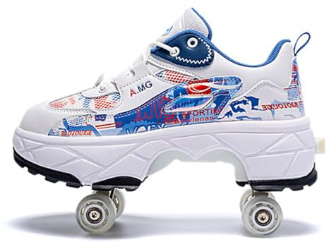 Multifunktionale Deformation Schuhe Quad Skate Rollschuhe Skating Outdoor Sportschuhe Für Erwachsene,35