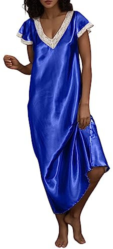 Boheme Chic : Femme Coton Vetement Turquoise Deshabillé Femme Nuisette Rouge Pyjama Femme Enceinte Robe De Nuit Short Pyjama Nuisette Armature Nuisette Longue Satin # #