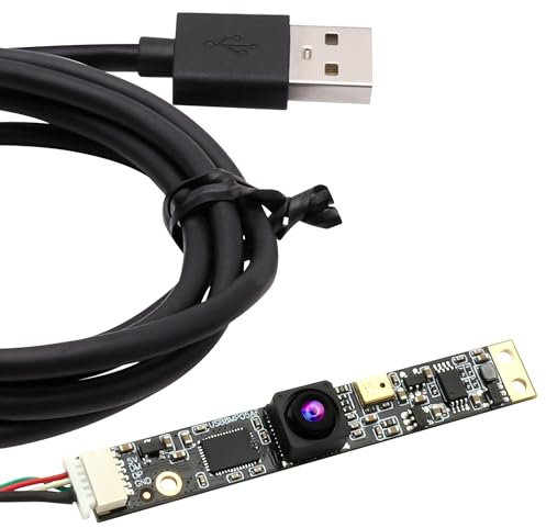G 8MP USB Kameramodul mit Mikrofon Weitwinkel PC Kamera für Computer 4K Lightburn Kamera für Lasergravierer Mini Streifen Festobjektiv Webkamera CCTV USB Überwachungskamera für Raspberry Pi (102°)