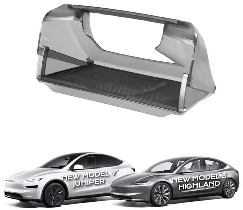 AUTOR Hideable Tesla Under Screen Storage for 2024-2025 Model 3 Highland and 2025 Model Y Juniper Center Console Organizer Tray Model Y /3 Accessories