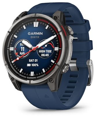 Garmin® quatix® 8, 47 mm, Marine GPS Smartwatch, Bright AMOLED Display, Chartplotter Controls, Built-in Flashlight, 24/7 Health & Wellness Features