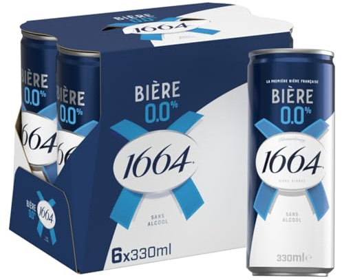 Kronenbourg 1664 Biere 0.0% Alcohol Free Beer | 330ml Can | 6 Pack