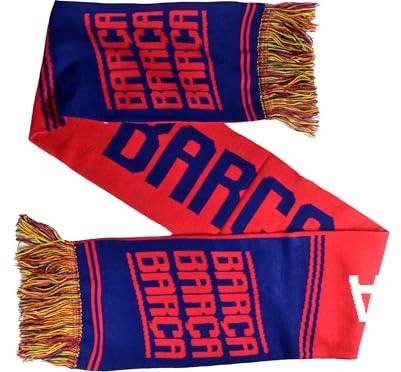 Hy-Pro Offizieller FC Barcelona Fanartikel Schal - HD-Jacquard Fanschal mit ikonischem Vereinslogo - Rot