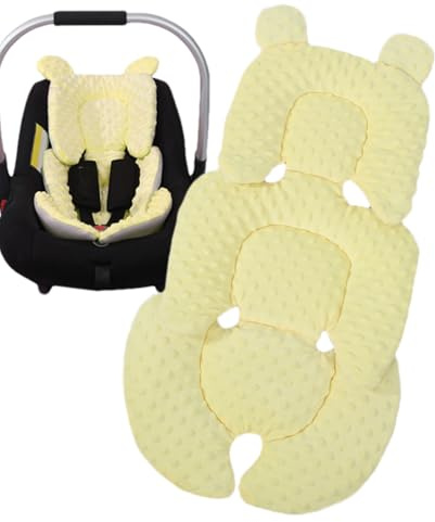 Einlage für Kindersitz - Komfortpolsterung 67x38cm, Daunen-Netzschicht | zweiseitige Konstruktion mit verbesserter Kopf- und Hüftunterstützung | Vielseitige Kinderwagenmatte
