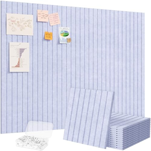 Lifewit Große Filz-Pinnwand, Selbstklebend für Wand, 120x90 cm, Blauviolett | 12er-Pack Korkwand-Alternative aus Filz, Pinnwand Anschlagtafeln mit 50 Reißzwecken für Klassenzimmer & Homeoffice-Deko