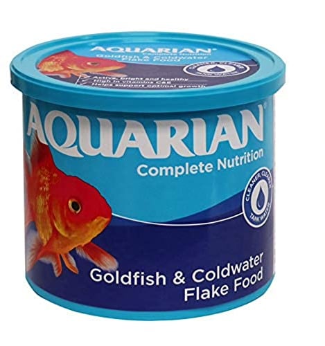 AQUARIAN Complete Nutrition, Aquarium Goldfish Food, Flakes Also Suitable for Small Pond Fish, 200 g Container