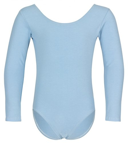 tanzmuster Ballettanzug Mädchen Langarm - Lilly - (Größe 92-170) aus Baumwolle, Ballettbody Kinder Ballett Trikot