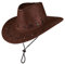 Wicked Costumes Western Brown Suede Cowboy Hat Fancy Dress Accessory Hat
