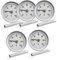 Thermomètre à Bracelet, Thermomètre Pour Tuyau D'eau Chaude, Thermomètre Bimétal Jauge De Température Cadran Con Ressort Pour Eau Chaude, Cvc. Chauffage, Réservoirs D'huile, 5 Pièces