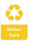 Recycling Aufkleber 8er Set Gelber Sack Mülltonnen Mülleimer (10 x 15 cm)
