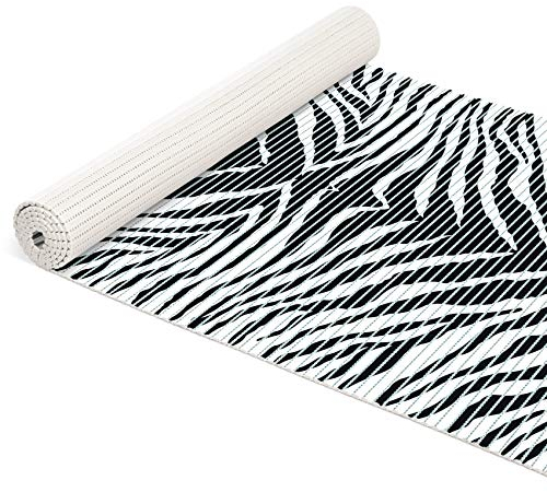 ANRO Für Bad Weichschaum Matte Antirutsch Badvorleger Badläufer Zebra 300x65cm