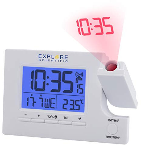 Explore Scientific Explorer RC Digital Clock W. Indoor Temperature