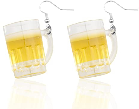 BAUNA Beer Mug Earrings Beer Lover Gift Alcohol Gift Miniature Beer Earring For Beer Drinker