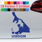 generisch Usedom Aufkleber Ostseeinsel Urlaub Camping KFZ Umriß I Love Auto Kontur 49-Blau 41x29cm