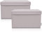 LIFENEY 2-Set Aufbewahrungsbox Kinder (37x25x21cm) I Aufbewahrungskorb für Kinderzimmer und Wohnbereich I Kinder Aufbewahrungskiste (Hellgrau)