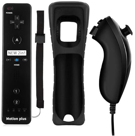 QUMOX 2en1 Remote MotionPlus Controller Remote + Nunchuk para Wii