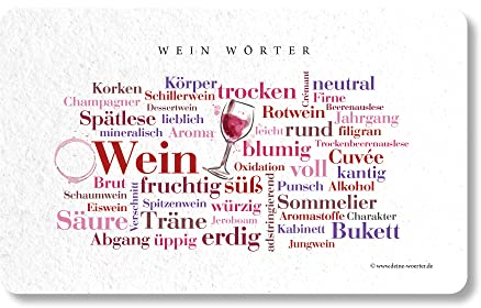 Frühstücksbrettchen Wein Wörter