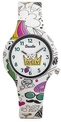 Doodle Watch Kinderuhr Queen Quarz mit Silikonband DO32007