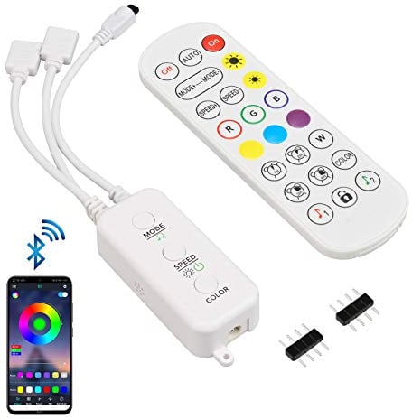 Controller di Striscia LED Bluetooth con Sincronizzazione Musicale e Controllo APP per Sostituire o Aggiornare il Tuo Vecchio Controller di Striscia LED per Striscia LED RGB a 4 Pin da 5V-24V