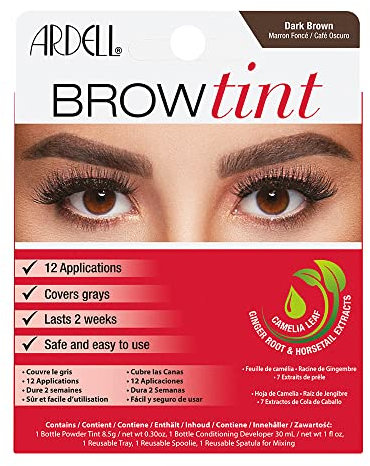 Ardell at Home Eyebrow Tint Kit, Dark Brown, Semi-Permanent, Vegan Friendly (Pack of 1)