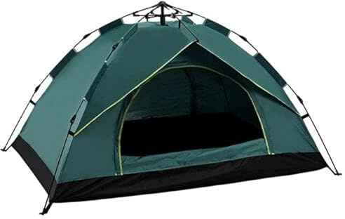 Super Grills Pop Up Tent for 3-4 Person - Double Layer Instant Camping Tent, Beach, Festival & Hiking - Easy Set Up, Waterproof, Green