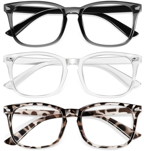 Okany Blue Light Glasses for Kids 3 Pack Blue Light Blocking Glasses for Girls Boys Computer Gaming Screen Glasses