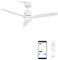 CREATE / WINDSTYLANCE DC/Ventilador de techo blanco con Wifi y mando / 40W, Silencioso, Ø132 cm, 6 velocidades, temporizador, verano-invierno, doble altura, motor DC
