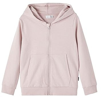 NAME IT Nkfnasweat Card W Hood Unb Noos Felpa, Lilla Burnished, 66 Bambina