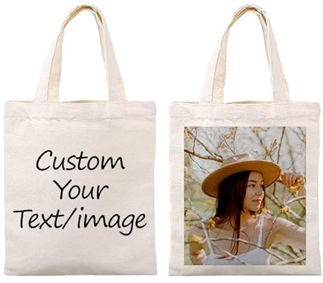 Gift Hub - Personalised Tote Bag With Text or Photo | Mothers day, Birthday Gift | Personalised Gifts Bag With Front And Back Text And Logo
