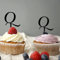 Monogramm Buchstabe Q Cupcake Toppers Initiale Einzelbuchstabe Name Acryl Schwarz für Hochzeit Jahrestag Kuchen Dekorationen Rustikaler Blumenkranz Personalisieren Sie Ihre eigenen Cupcake Toppers