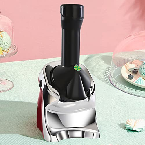 Machine À Glace Italienne Maison Machine À Desserts Glacés Machine À Desserts Aux Fruits Surgelés Rapide Et Facile À Utiliser Création De Desserts Sains Et Délicieux,Red