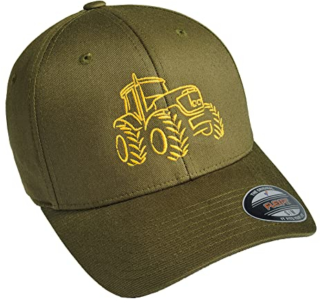 Traktor Mütze für Männer und Frauen | Trecker Cap Damen & Herren | Landwirt Arbeitskleidung | Bauer Kappe (Grün S-M)