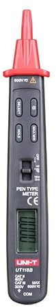 UNI-T Uni-trend Multimeter clamp meter Pen Type Digital Multimeter 3000 Counts UT118B AC DC Voltage Detector Resistance Capacitance Meter Tester(UT118B)