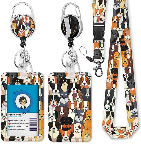 Immaturus Cordon pour badges d'identité, joli porte-badge avec cordon détachable, cordon rétractable et très résistant pour femme, cadeau de bureau