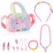 QIMMU Einhorn Handtasche Mädchen,Einhorn Handtasche Kinder,Einhorn Handtasche Kleinkind,Einhorn Umhängetasche Mädchen,Einhorn Tasche Mädchen Set Geburtstagsgeschenke für Mädchen（Rechteckig）